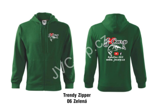 JVCarp Mikina - Trendy Zipper Zelená